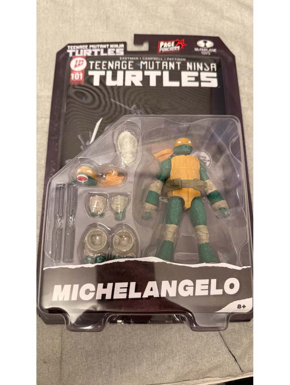 McFarlane TMNT Page Punchers Michelangelo Wave 2 | 5" Figure & Comic NEW SEALED